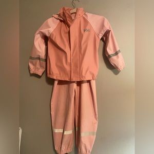 Helly Hansen toddler rain jacket and pants